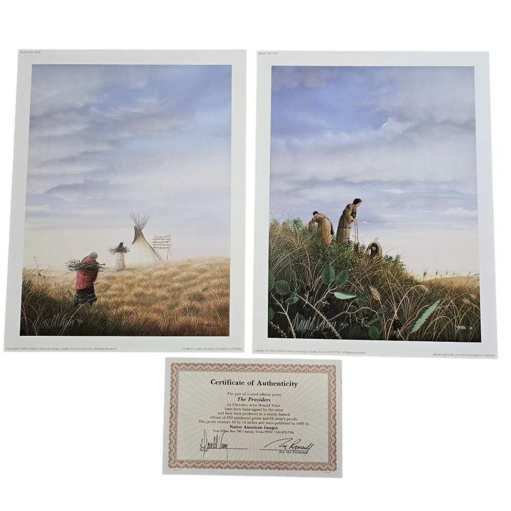 Limited Edition Signed Artist Proof Prints By Donald Vann The Providers 15x11.5